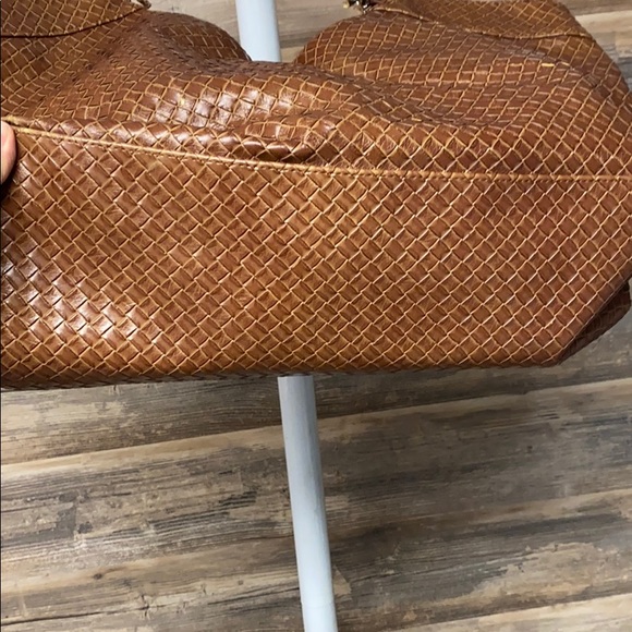 Steve Madden Basket Weave Brown Hobo Tote P8 - Picture 8 of 8